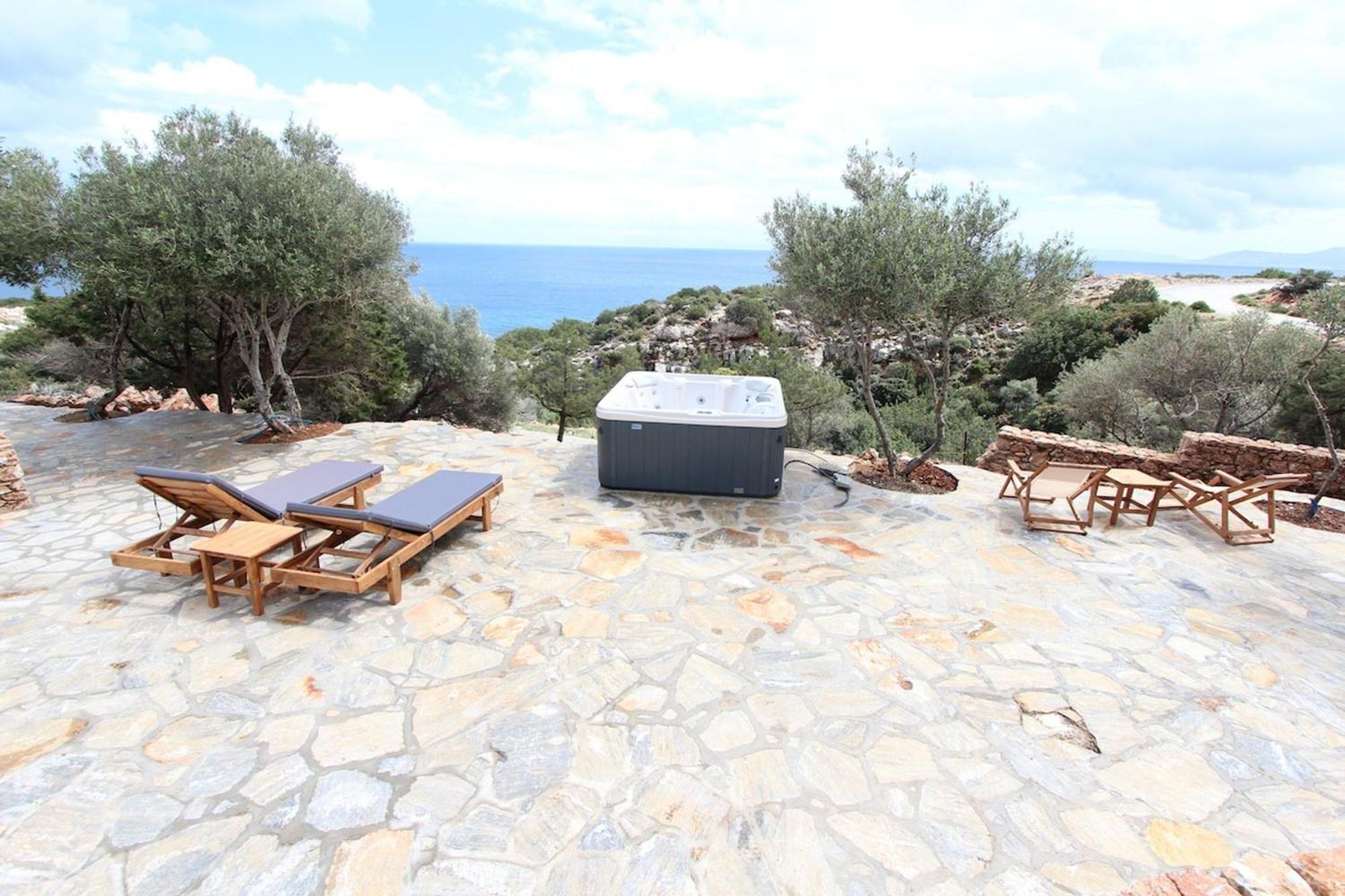 Villa Rouvis With Outdoor Hot Tub Ligaridia Exteriér fotografie