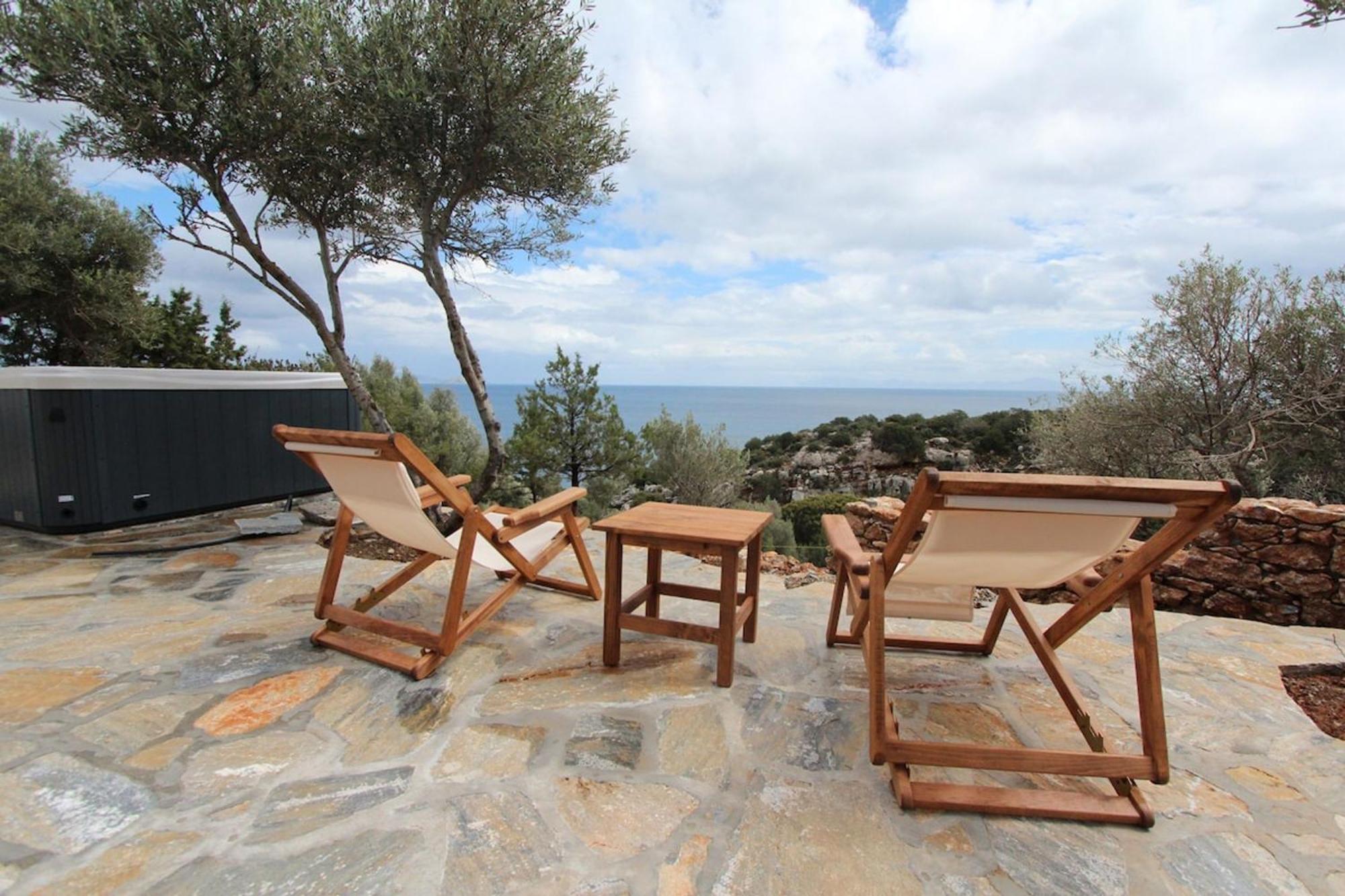 Villa Rouvis With Outdoor Hot Tub Ligaridia Exteriér fotografie
